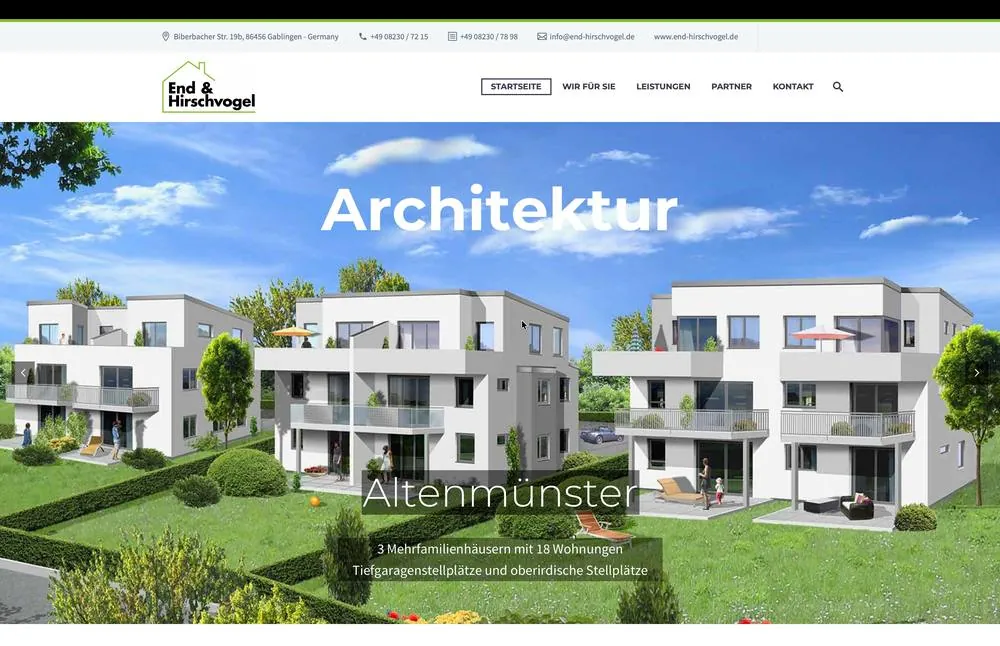 Website von End und Hirschvogel