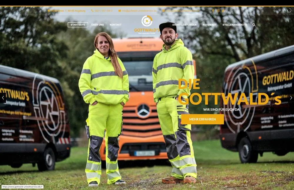 Website von Gottwald Umweltservice