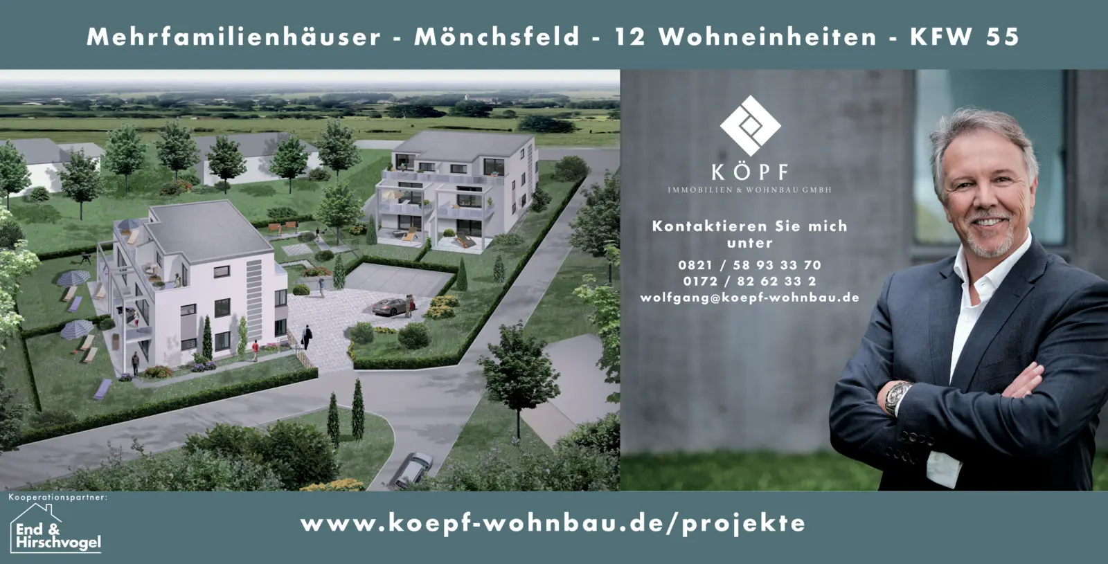 Bauzaunbanner für Köpf Immobilien und Wohnbau
